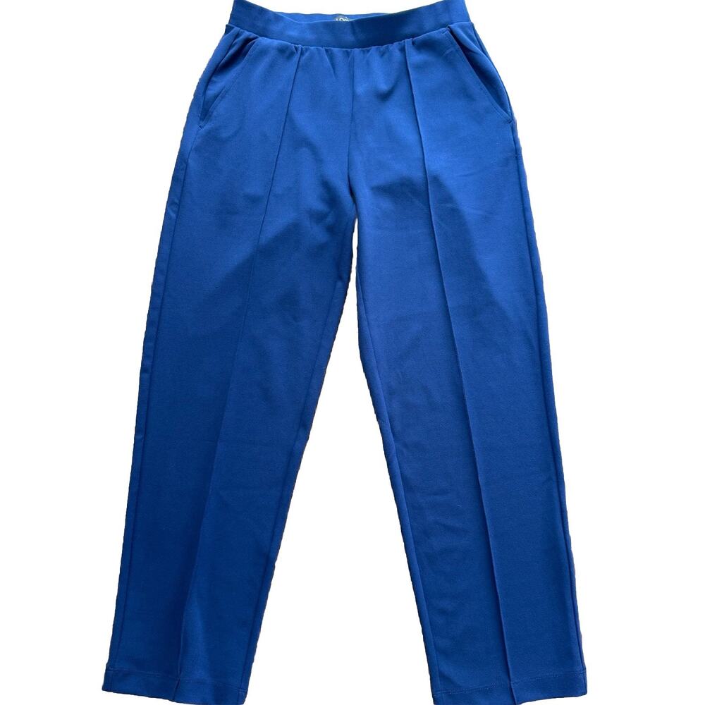 LOFT Pull On Pants Womens Small Navy Blue Stretch Ponte Work Office Career